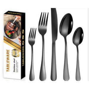 Stainless steel knife, fork and spoon set